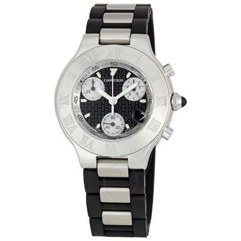 cartier 21 chronograph replica|cartier must 21 men.